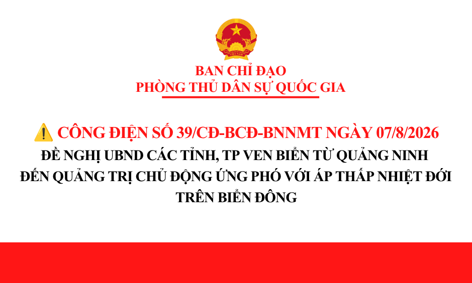 Công điện chủ động ứng phó với áp thấp nhiệt đới trên biển Đông