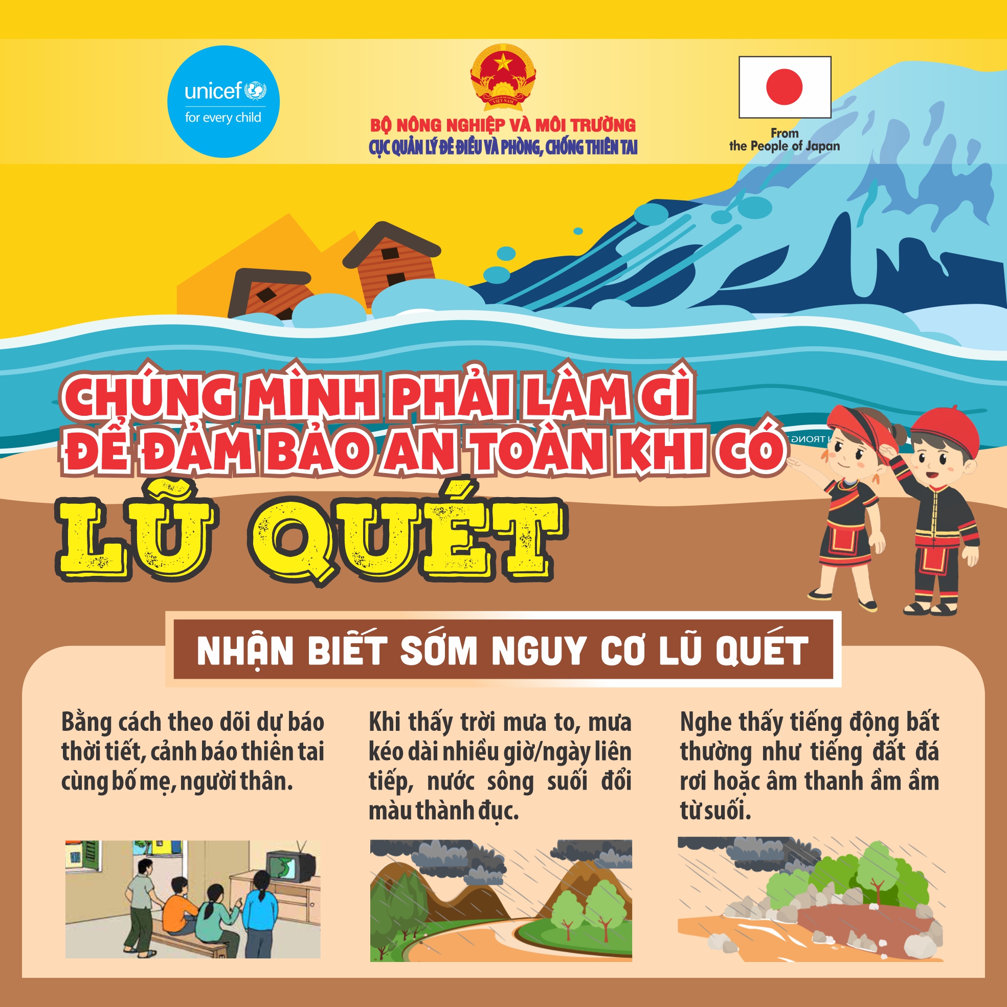 HƯỚNG DẪN ĐẢM BẢO AN TOÀN CHO TRẺ EM KHI CÓ LŨ QUÉT