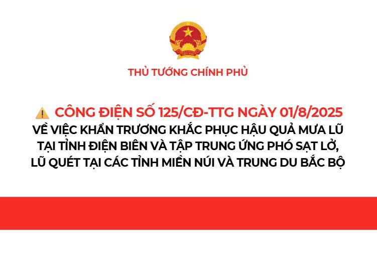 Thủ tướng yêu cầu khẩn trương khắc phục hậu quả mưa lũ tại tỉnh Điện Biên