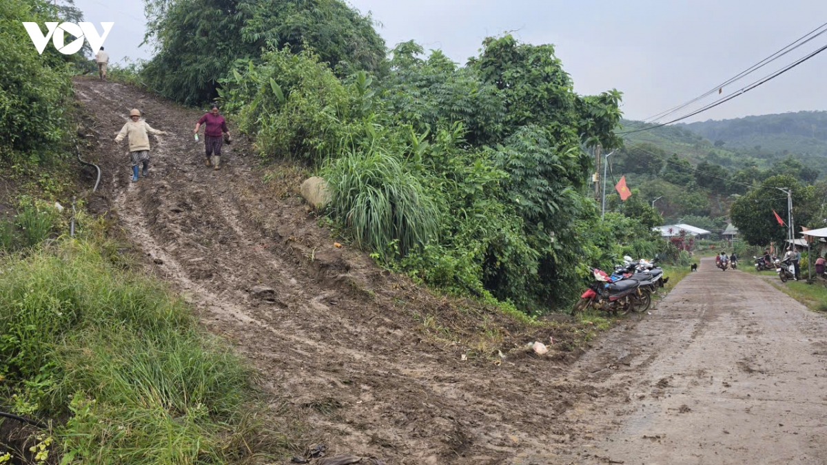 Mưa lớn kéo dài, di dời 78 hộ dân khỏi khu vực sạt trượt tại Lâm Đồng