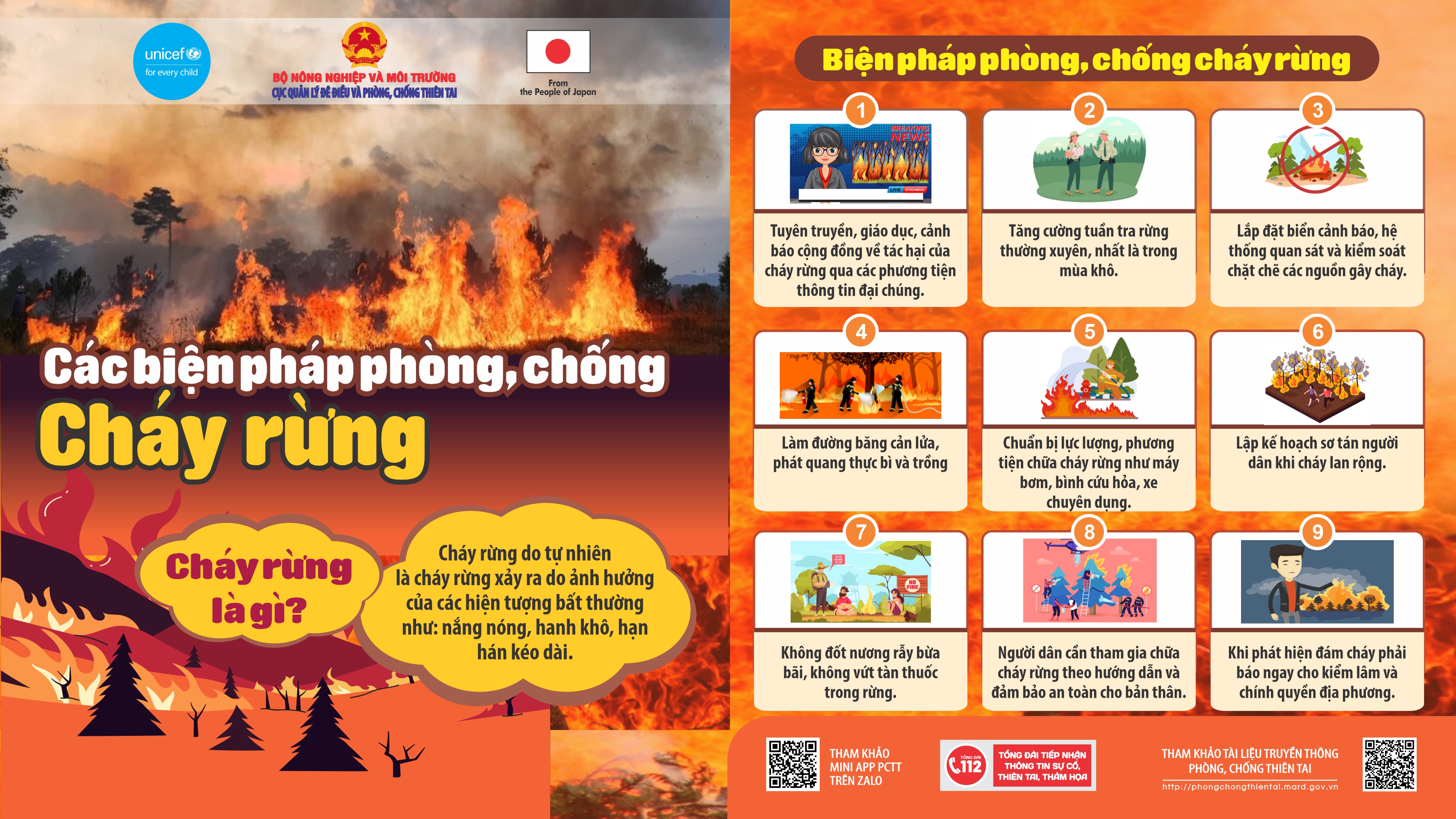 CÁC BIỆN PHÁP PHÒNG, CHỐNG NGUY CƠ CHÁY RỪNG